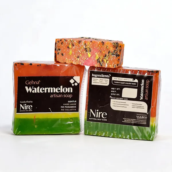 Nire_Watermelon_:_Glycerin_Base_with_French_Green_Clay,_Kaolin_Clay,_French_Pink_Clay_/_Nire_Nirmal_:_french_Pink_Clay,_Multani_mitti,safforn_helps_Anti_pigmentation_Soap_(Pack_Of_2_)