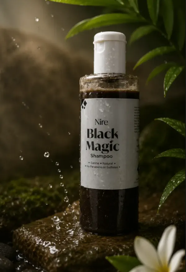 Nire_Black_Magic_Shampoo_:_Complete_Premium_Herbal_Care_with_Henna_Indigo_Bhringraj_/_Nire_Nourish_Shampoo_:__Gentle_cleansing,_Nourishes_hair_&_scalp__(Pack_Of_2_)