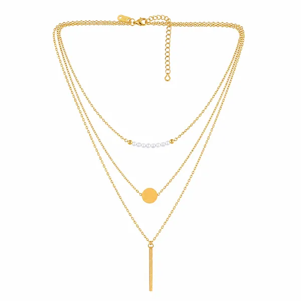 Gold_Stainless_Steel_Layered_Bar_Disc_Pendant_Chain_Necklace_For_Women