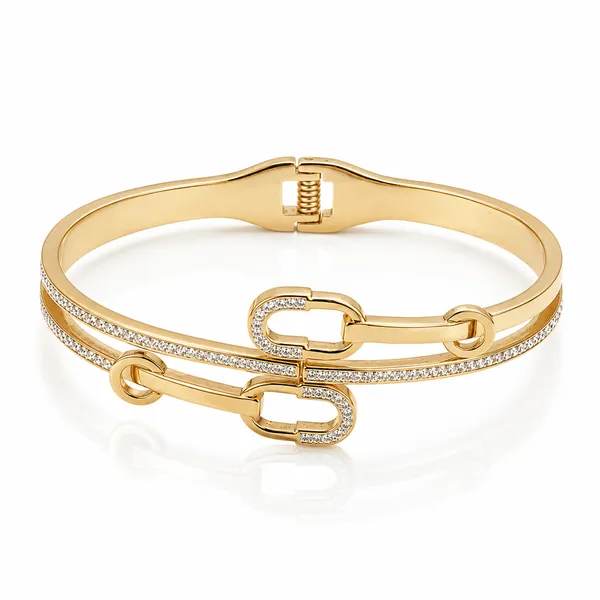 Gold_Stainless_Steel_Crystal_Embellished_Safety_Pin_Bracelet_For_Women