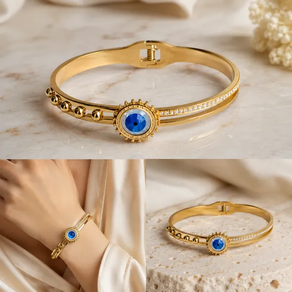 Gold_Stainless_Steel_Evil_Eye_Blue_Stone_Bracelet_For_Women