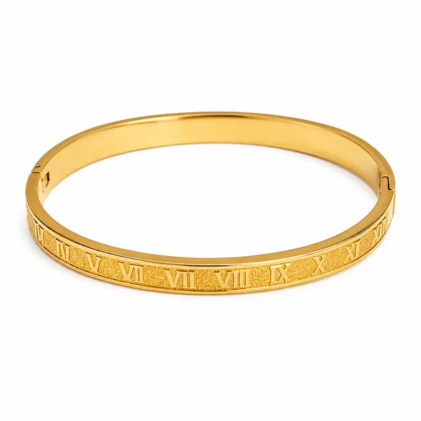 Gold_Stainless_Steel_Roman_Numeral_Engraved_Hinged_Bangle_For_Women