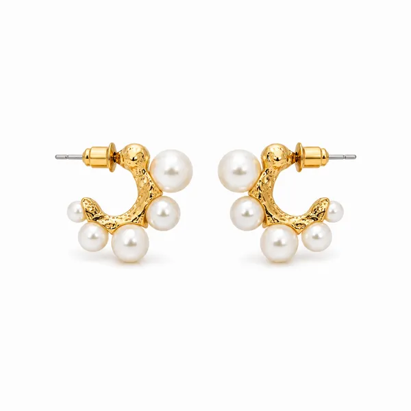 Gold_Stainless_Steel_Pearl_Cascade_Stud_Earrings_For_Women
