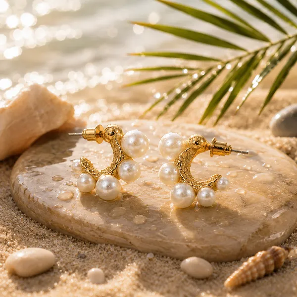 Gold_Stainless_Steel_Pearl_Cascade_Stud_Earrings_For_Women