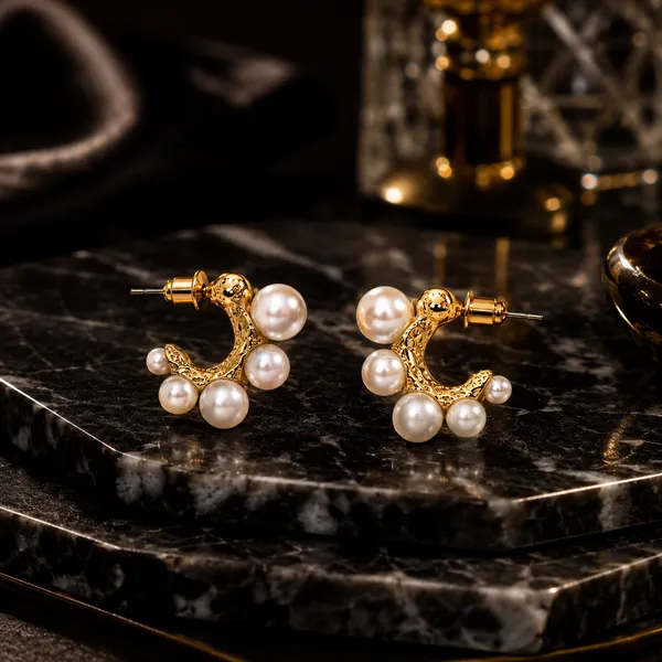 Gold_Stainless_Steel_Pearl_Cascade_Stud_Earrings_For_Women