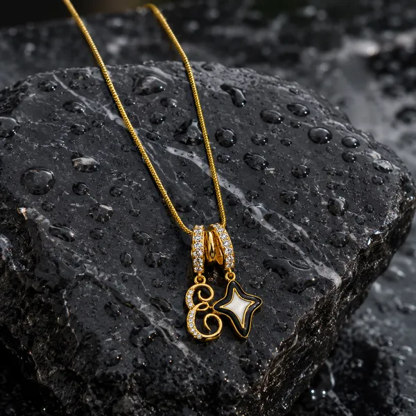 Gold_Stainless_Steel_Chain_Star_Number_Pendant_Necklace_For_Womens