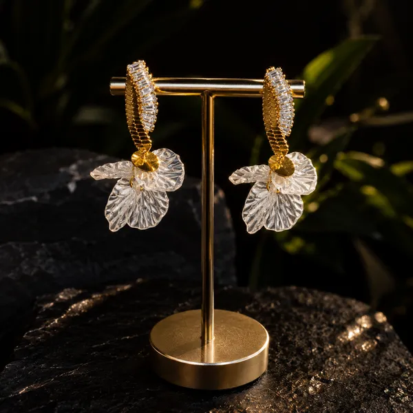 Gold_Stainless_Steel_Crystal_Feather_Drop_Earrings_For_Women