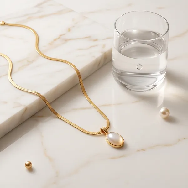 Gold_Stainless_Steel_Pearl_Oval_Pendant_Necklace_For_Women