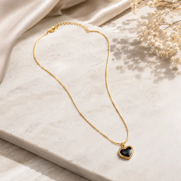 Anti_Tarnish_316L_Stainless_Steel_The_Midnight_Heart_Necklace_for_Women_|_Waterproof_|_Hypoallergenic_|_Premium_Gold_Finish_|_Minimalist_Daily_Wear_Jewellery