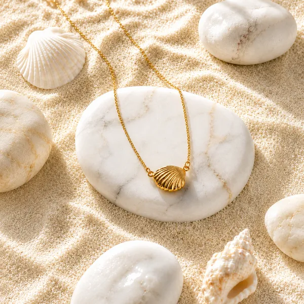 Gold_Stainless_Steel_Shell_Pendant_Chain_Necklace_For_Women