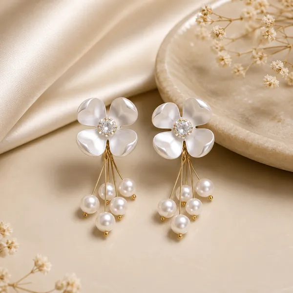 Premium_White_Floral_Pearl_Drop_Earrings_for_Women_|_Lightweight_Fashion_Jewelry_|_Elegant_Party,_Wedding_&_Daily_Wear_Earrings