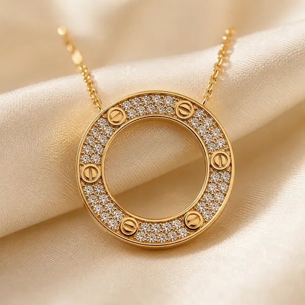 Gold_Stainless_Steel_Crystal_Circle_Pendant_Necklace_For_Women
