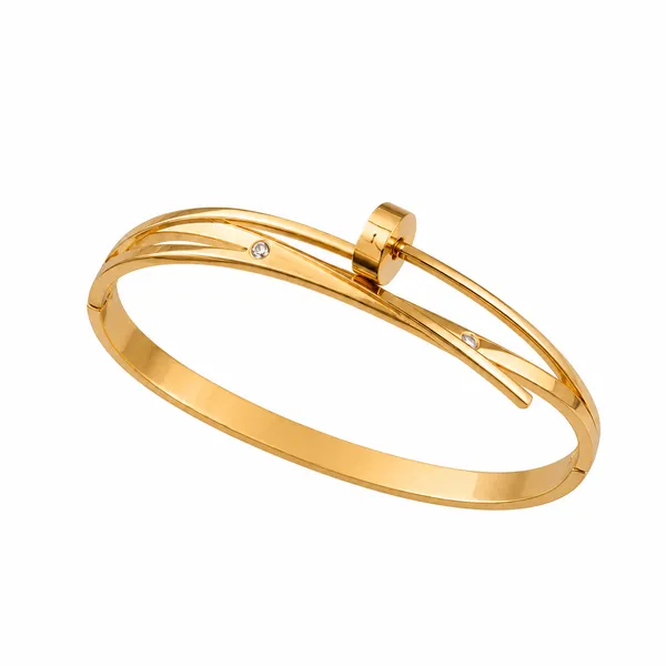 Gold_Plated_Nail_Inspired_Hinged_Bangle_Bracelet_For_Women