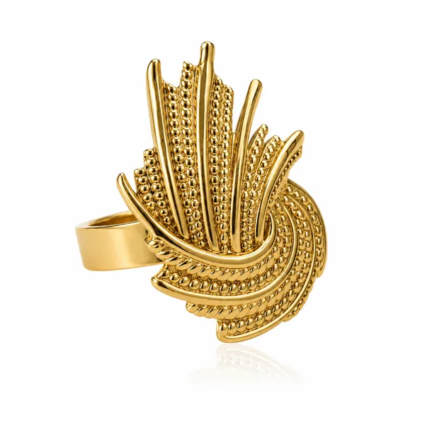 Gold_Stainless_Steel_Antique_Floral_Design_Ring_For_Women