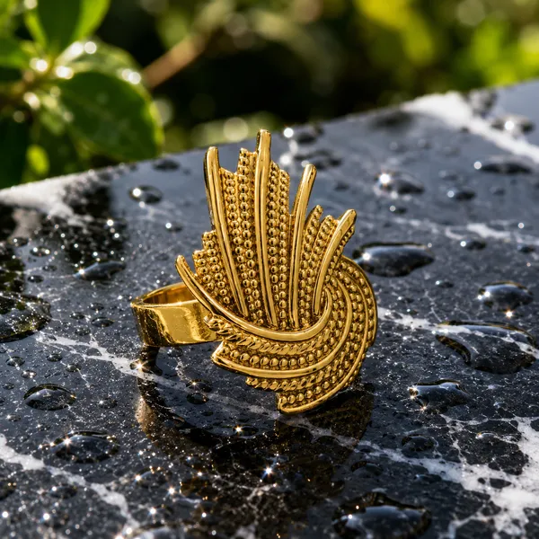 Gold_Stainless_Steel_Antique_Floral_Design_Ring_For_Women