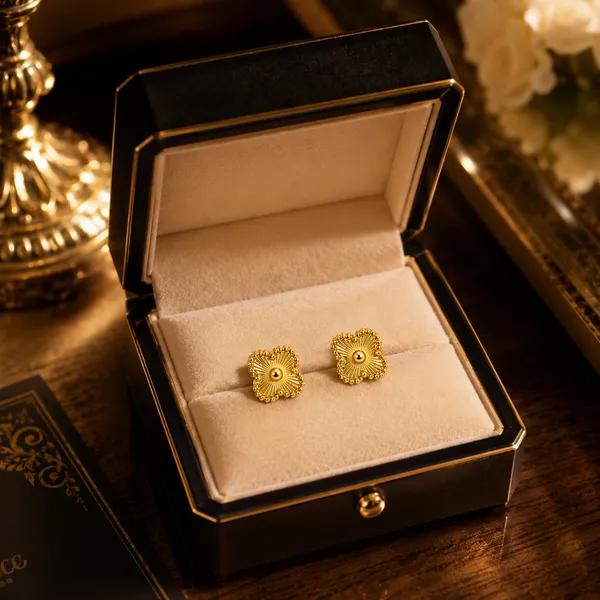 Gold_Stainless_Steel_Textured_Square_Stud_Earrings_For_Women