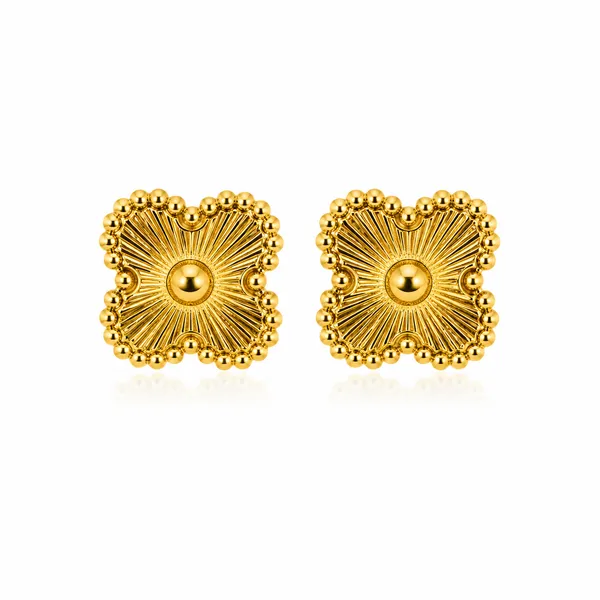 Gold_Stainless_Steel_Textured_Square_Stud_Earrings_For_Women