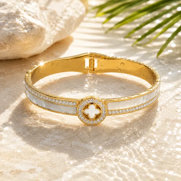 Premium_18K_Gold_Tone_Plated_316L_Stainless_Steel_Mother_of_Pearl_Clover_Cuff_Bracelet_for_Women_|_Anti_Tarnish_|_Waterproof_|_Lightweight_|_Luxury_Daily_Wear_Jewellery