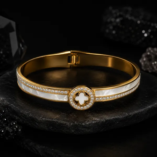 Premium_18K_Gold_Tone_Plated_316L_Stainless_Steel_Mother_of_Pearl_Clover_Cuff_Bracelet_for_Women_|_Anti_Tarnish_|_Waterproof_|_Lightweight_|_Luxury_Daily_Wear_Jewellery