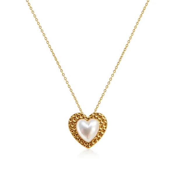 Gold_Stainless_Steel_Heart_Pendant_Pearl_Bead_Necklace_For_Women
