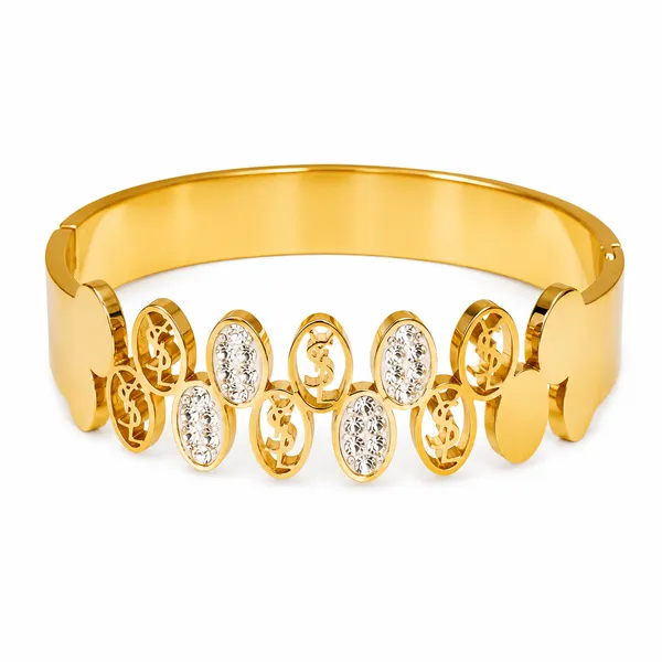 Gold_Stainless_Steel_Marquise_Diamond_Studded_Adjustable_Braclete_For_Women