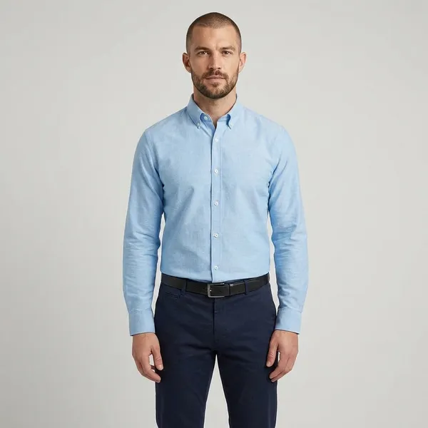Dealshpere_Men_Solid_Casual_Light_Blue_Shirt