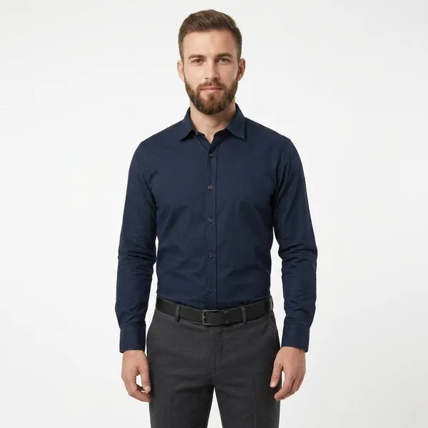 Dealshpere_Men_Solid_Casual_Blue_Shirt