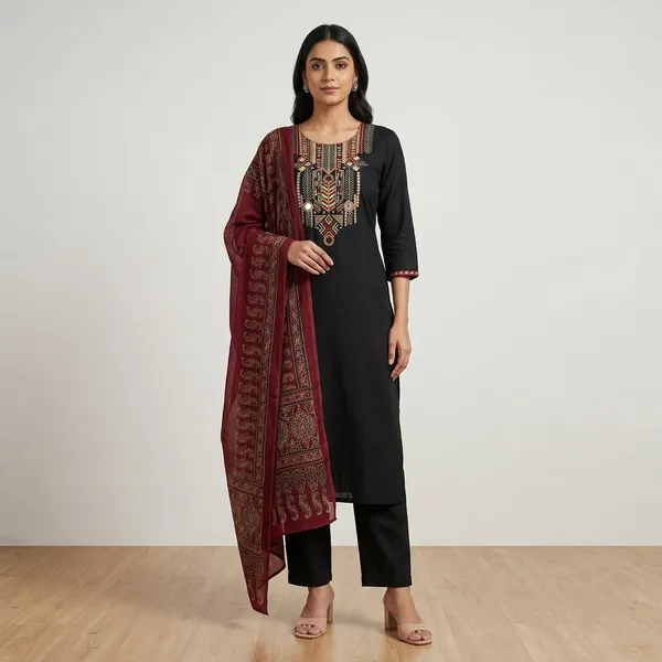 Deal_Shpere_Women_Kurti_Pant_Dupatta_Set