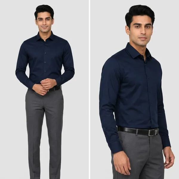 Dealshpere_Men_Solid_Formal_Blue_Shirt