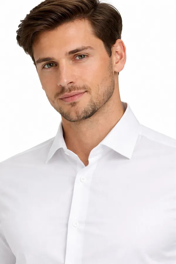 Dealshpere_Men_Solid_Formal_White_Shirt