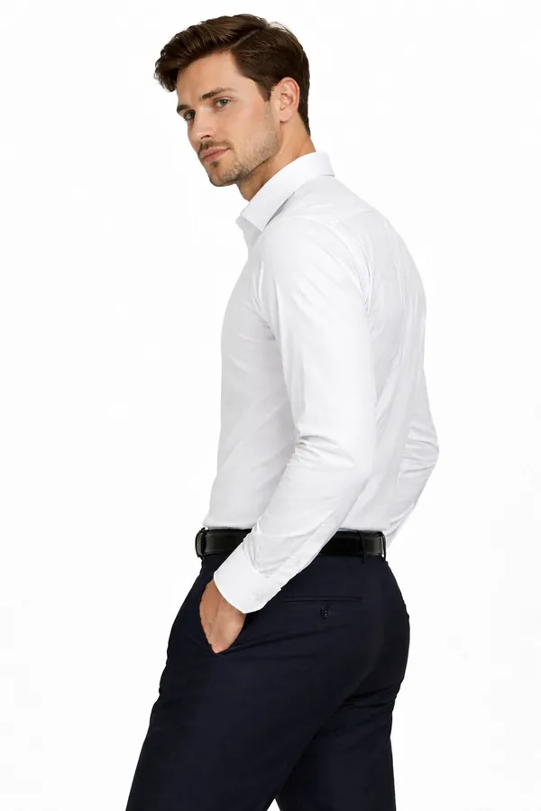 Dealshpere_Men_Solid_Formal_White_Shirt