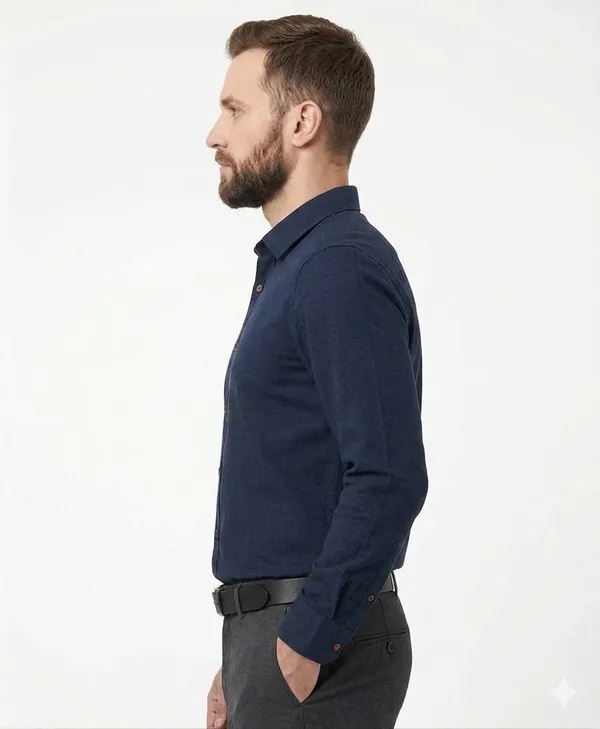 Dealshpere_Men_Solid_Casual_Blue_Shirt