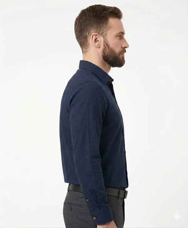 Dealshpere_Men_Solid_Casual_Blue_Shirt