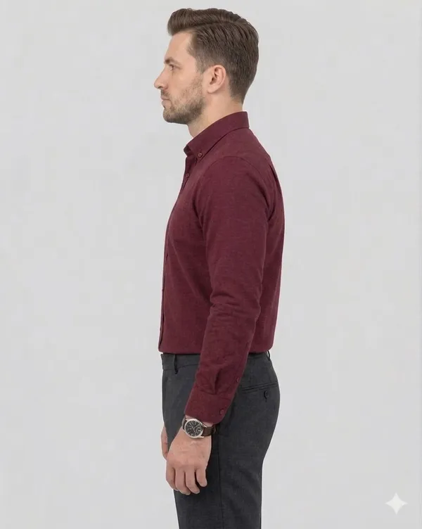 Dealshpere_Men_Solid_Formal_Maroon_Shirt