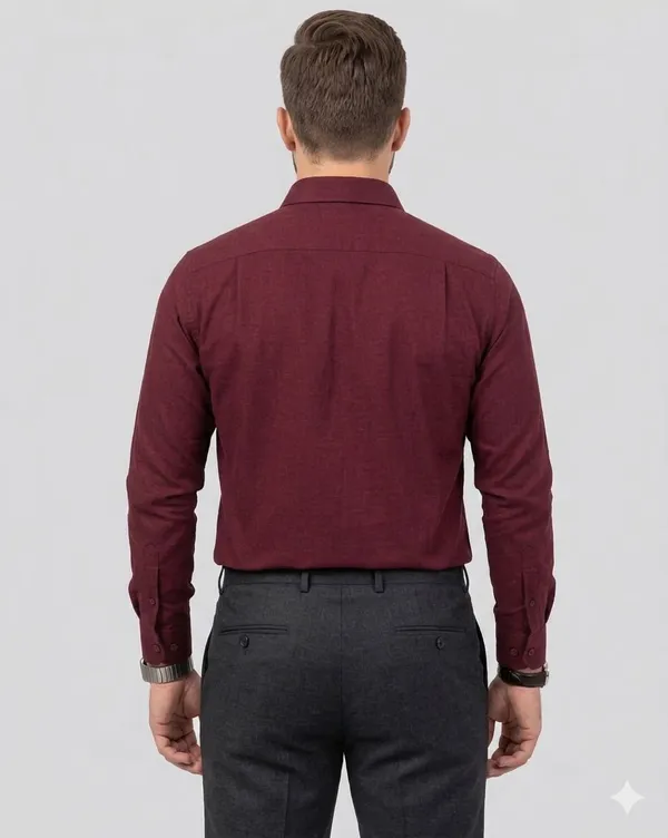 Dealshpere_Men_Solid_Formal_Maroon_Shirt