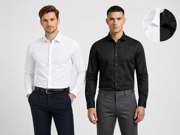 Dealshpere_Men_Solid_Formal_White,_Black_Shirt_(Pack_of_2)