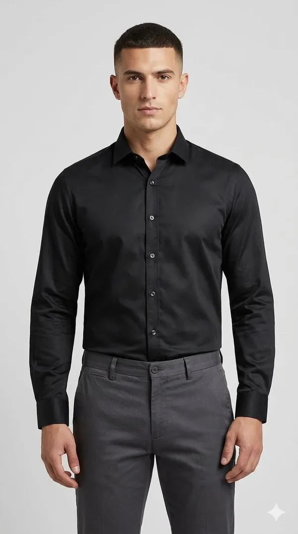 Dealshpere_Men_Solid_Formal_White,_Black_Shirt_(Pack_of_2)