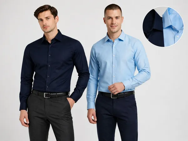 Dealshpere_Men_Solid_Casual_Dark_Blue,_Light_Blue_Shirt_(Pack_of_2)