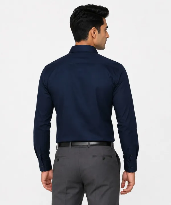 Dealshpere_Men_Solid_Formal_Blue_Shirt