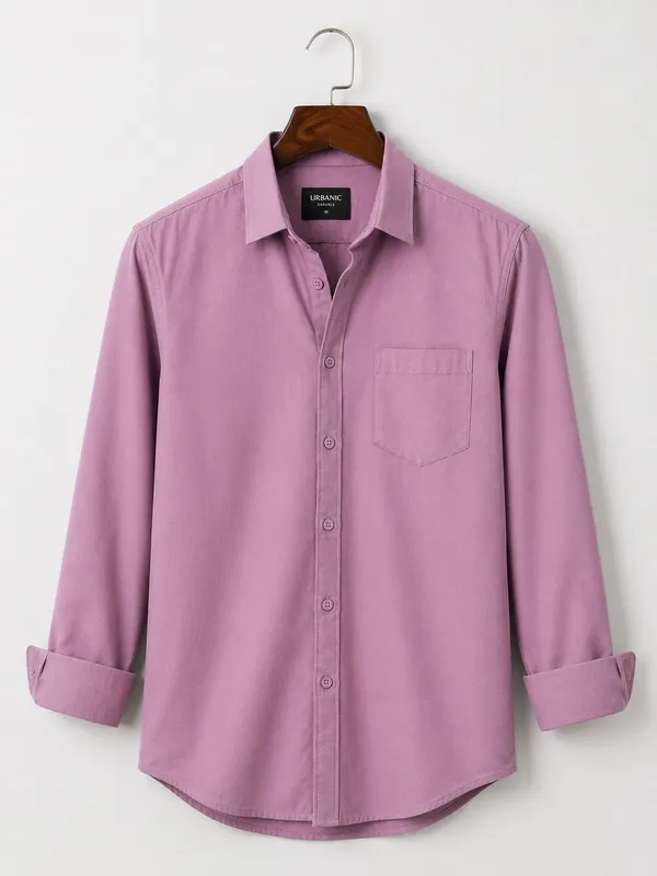 Dealshpere_Men_Solid_Casual_Purple_Shirt