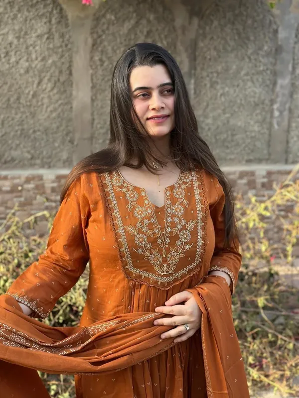 Dealshpere_Embellished_Anarkali_Kurta,_Bottom_And_Dupatta_Set