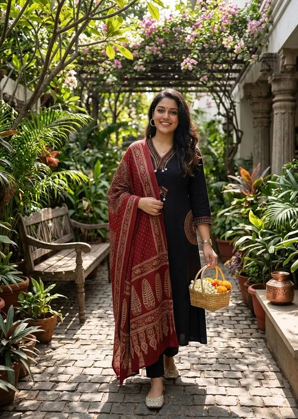 Dealshpere_Embroidered_Kurta,_Trouser/Pant_And_Dupatta_Set