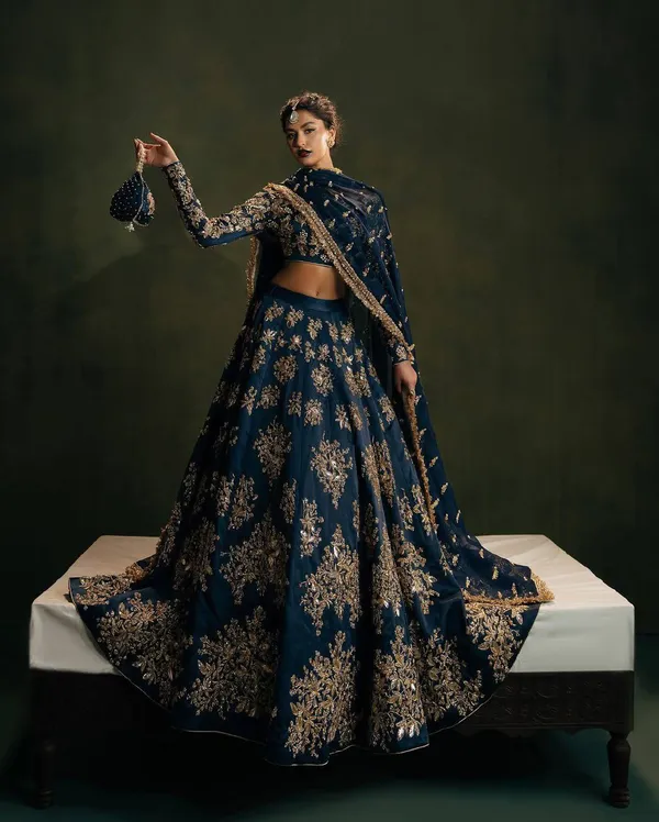 Navy_Blue_Heavy_Faux_Georgette_Lehenga_Choli_For_Women