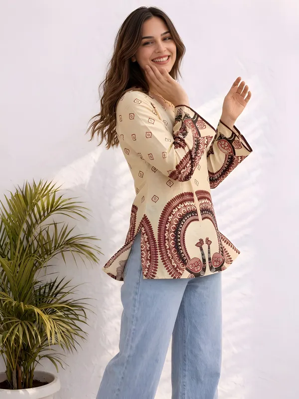 Cream_Cotton_Top_For_Women