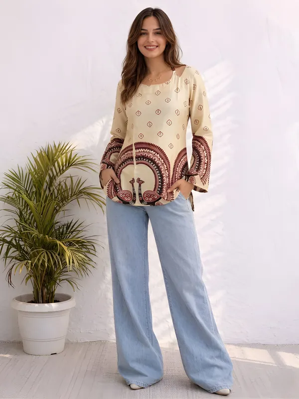 Cream_Cotton_Top_For_Women