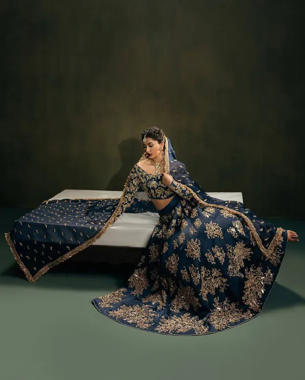Navy_Blue_Heavy_Faux_Georgette_Lehenga_Choli_For_Women