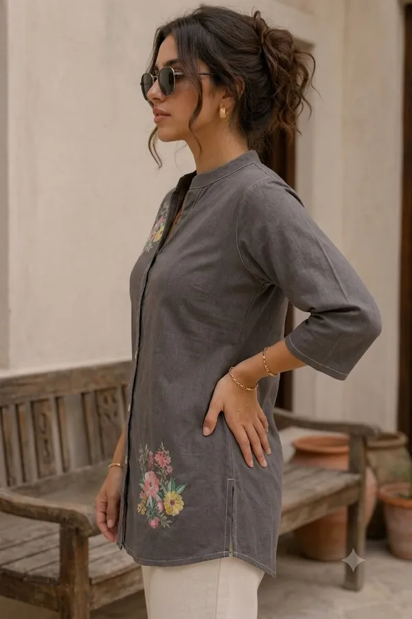 Grey_Cotton_Tunic_Top_For_Women