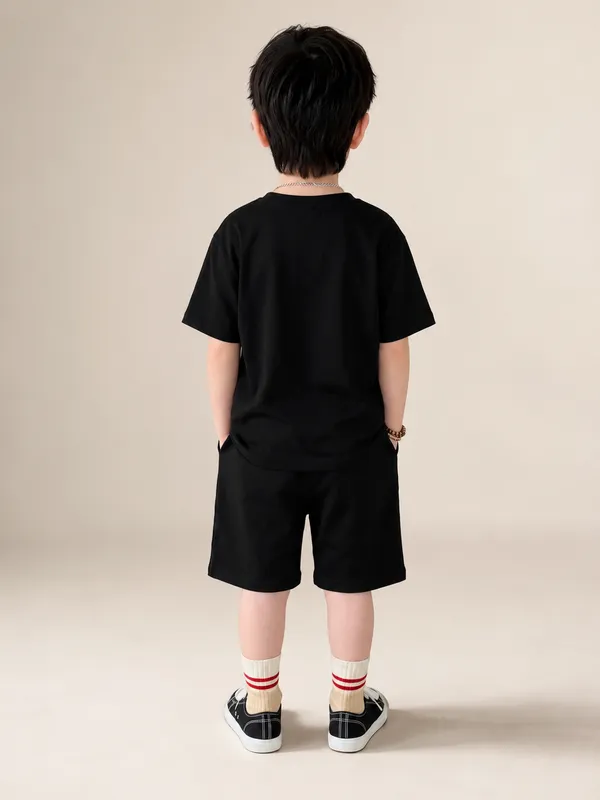 Boys_Black_Paris_Eiffel_Tower_Printed_T-Shirt_&_Shorts_Co-ord_Set_for_Kids,_3–16_Years