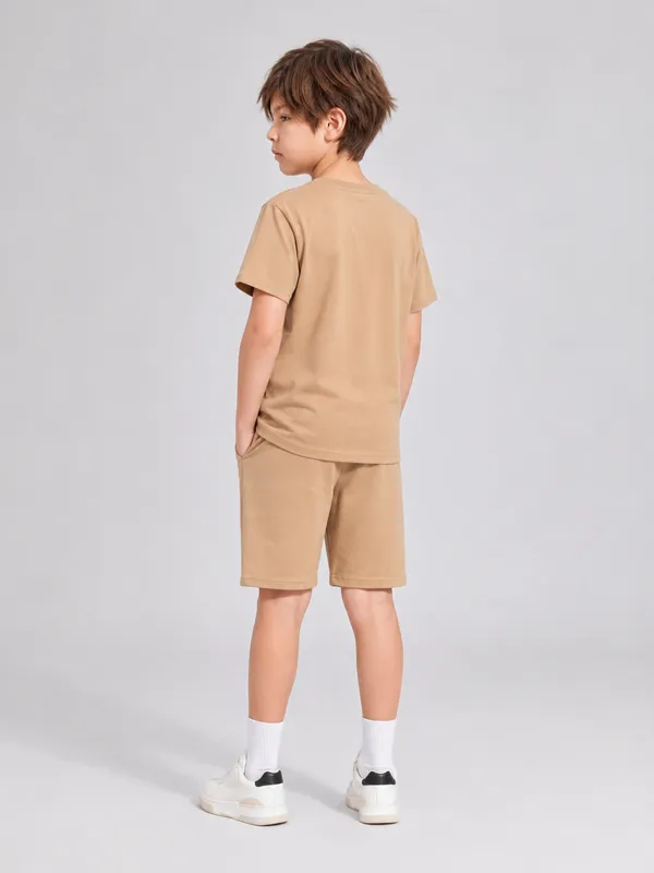 Boys_Beige_Star_Dell_Printed_T-Shirt_&_Shorts_Co-ord_Set_for_Kids,_3–16_Years