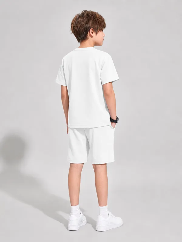 Boys_White_Star_Dell_Printed_T-Shirt_&_Shorts_Co-ord_Set_for_Kids,_3–16_Years